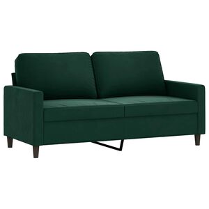 vidaXL 2-Seater Sofa Dark Green 140 cm Velvet