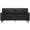 vidaXL 2-Seater Sofa Black 120 cm Faux Leather