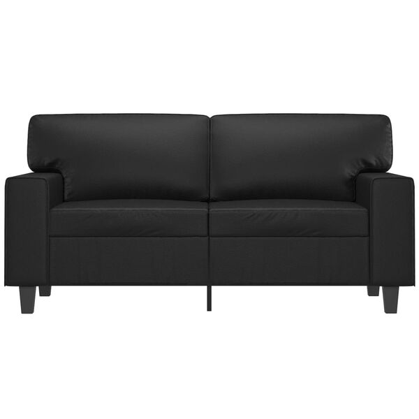 vidaXL 2-Seater Sofa Black 120 cm Faux Leather
