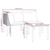 vidaXL 3 Piece Garden Lounge Set with Cushions Grey Poly Rattan