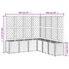 vidaXL Garden Planter with Trellis White 160x160x140 cm PP