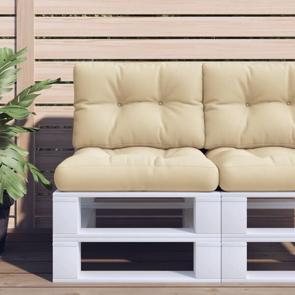 vidaXL Pallet Cushion Beige 60x40x12 cm Fabric