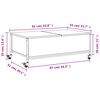 vidaXL Coffee Table with Wheels Smoked Oak 91x55x34 cm Engineered Wood