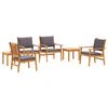 vidaXL Garden Sofa Set 6 pcs Brown Solid Acacia Wood
