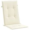 vidaXL Garden Highback Chair Cushions 4 pcs Cream 120x50x3 cm Fabric