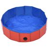 vidaXL Foldable Dog Swimming Pool Red 80x20 cm PVC