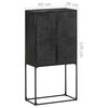 vidaXL Sideboard Black 60x30x120 cm Solid Acacia and Mango Wood
