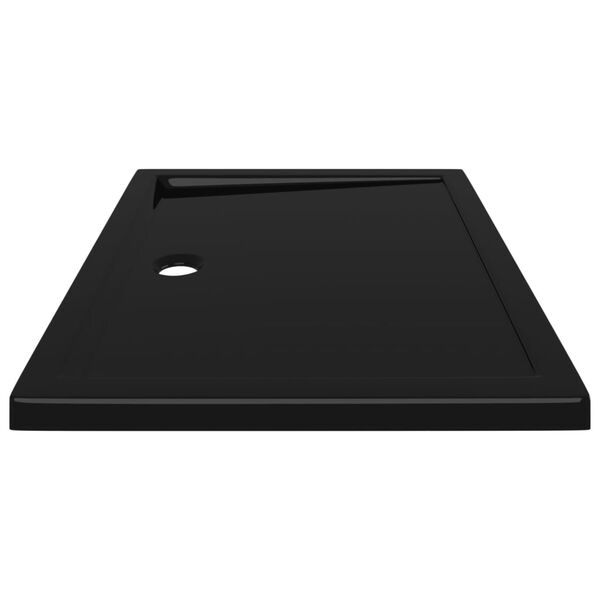vidaXL Rectangular ABS Shower Base Tray Black 80x100 cm
