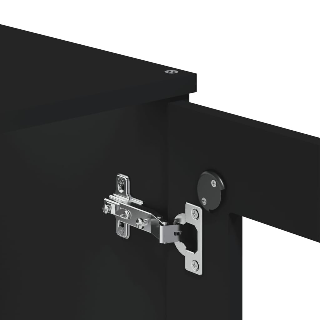 vidaXL Highboard VIKEN Black 80x40x190 cm Solid Wood Pine