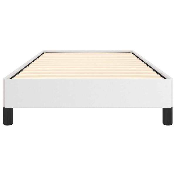 vidaXL Bed Frame without Mattress White 100x190 cm Twin Faux Leather