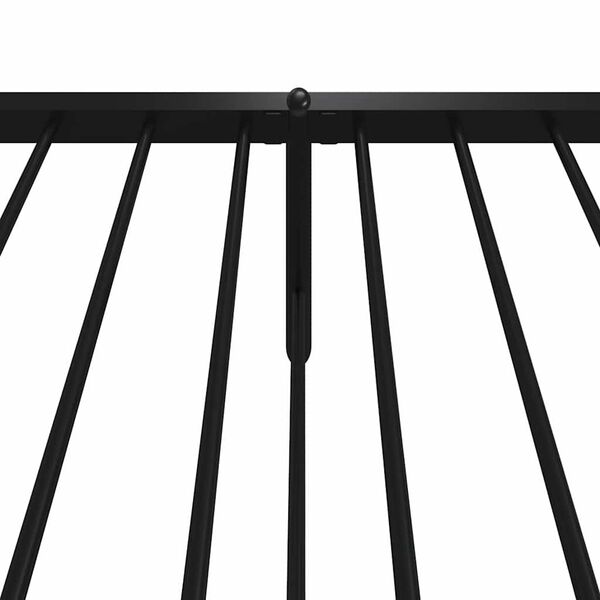 vidaXL Metal Bed Frame without Mattress with Footboard Black 100x190cm