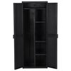 vidaXL Garden Storage Cabinet Black 65x45x172 cm PP Rattan