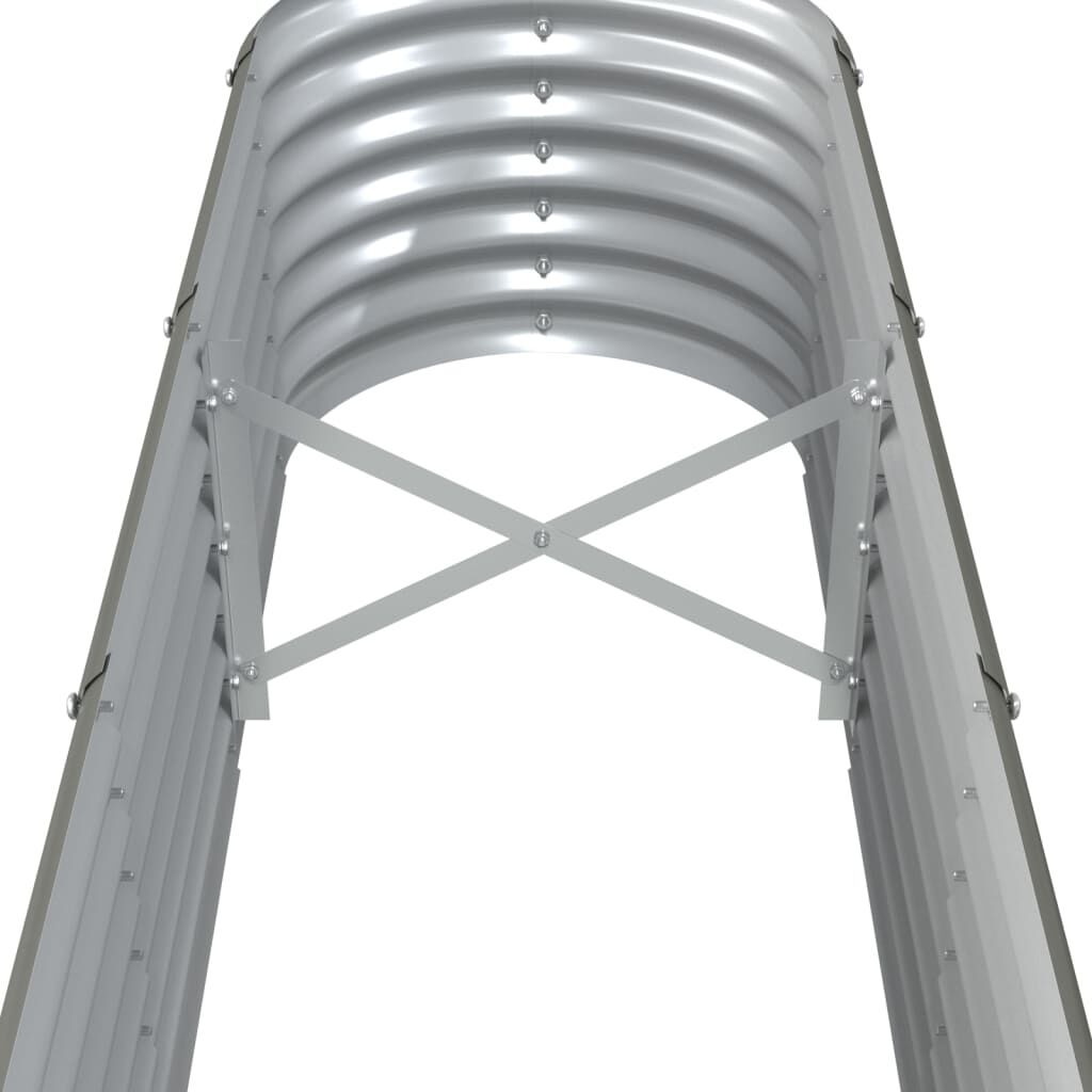 vidaXL Garden Raised Bed Powder-coated Steel 332x40x36 cm Grey