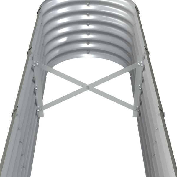 vidaXL Garden Raised Bed Powder-coated Steel 332x40x36 cm Grey