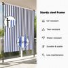 vidaXL Outdoor Roller Blind Blue and White 150x270 cm Fabric&Steel
