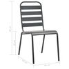 vidaXL 9 Piece Outdoor Dining Set Steel Dark Grey