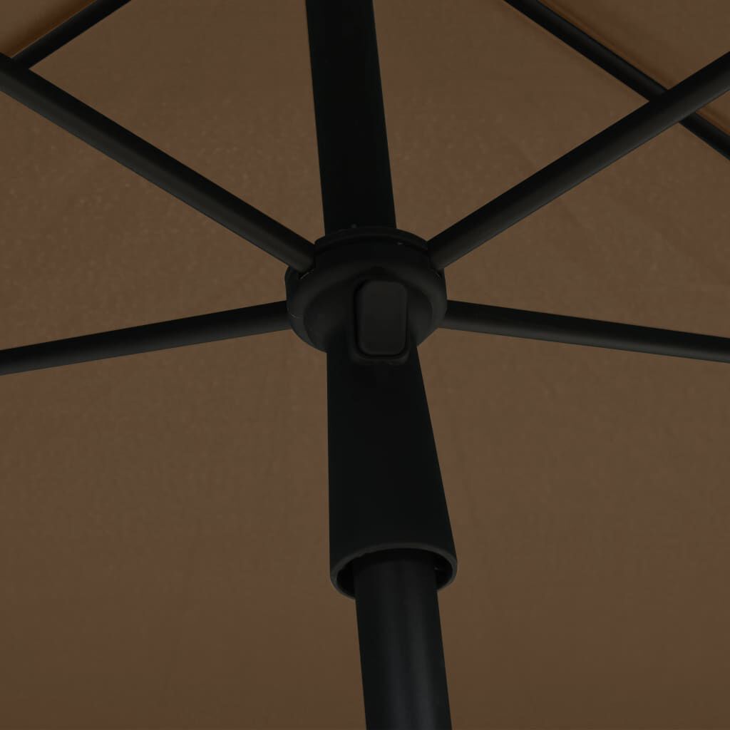 vidaXL Garden Parasol with Pole 210x140 cm Taupe