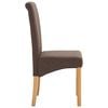vidaXL Dining Chairs 2 pcs Brown Fabric