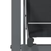 vidaXL 7 Piece Garden Dining Set Black Textilene and Steel