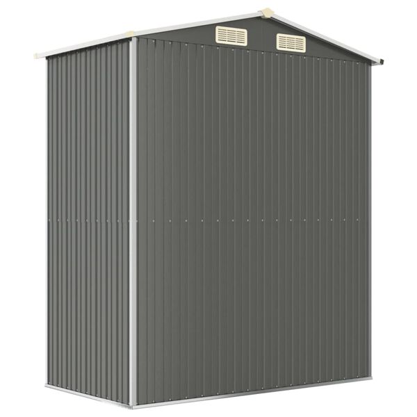 vidaXL Garden Shed Light Grey 192x108x223 cm Galvanised Steel