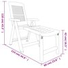 vidaXL Sun Lounger White Plastic