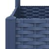 vidaXL Garden Planter with Trellis Blue Grey 40x40x121.5 cm PP