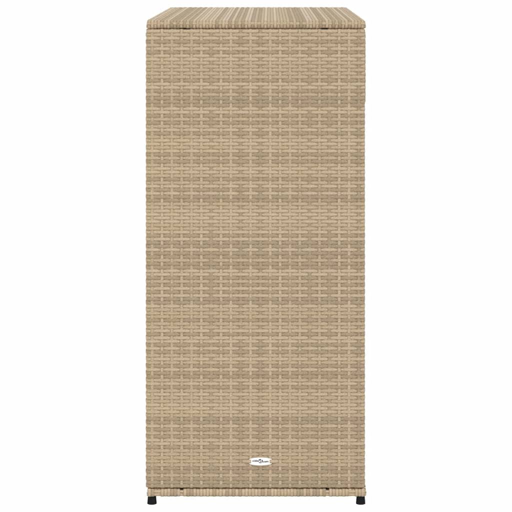 vidaXL Garden Storage Cabinet Beige 105x55x113 cm Poly Rattan