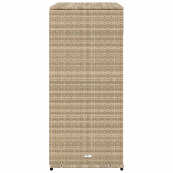 vidaXL Garden Storage Cabinet Beige 105x55x113 cm Poly Rattan