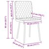 vidaXL Dining Chairs 2 pcs Black Velvet