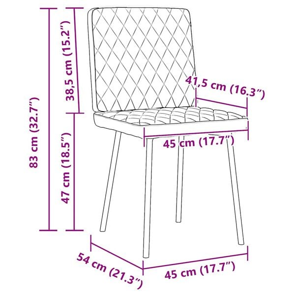vidaXL Dining Chairs 2 pcs Black Velvet