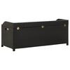 vidaXL Storage Bench Black 100x50x52 cm Poly Rattan and Acacia Wood