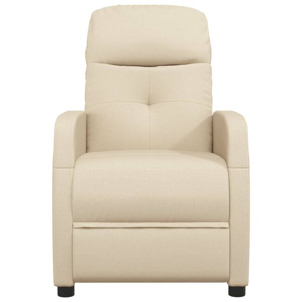 vidaXL Recliner Chair Cream Fabric