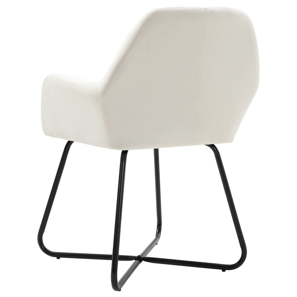 vidaXL Dining Chairs 4 pcs Cream Fabric