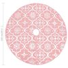 vidaXL Luxury Christmas Tree Skirt with Sock Pink 150 cm Fabric