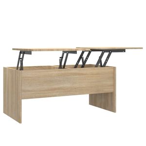 vidaXL Coffee Table Sonoma Oak 102x50.5x46.5 cm Engineered Wood
