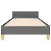 vidaXL Bed Frame without Mattress Dark Grey Twin XL Fabric