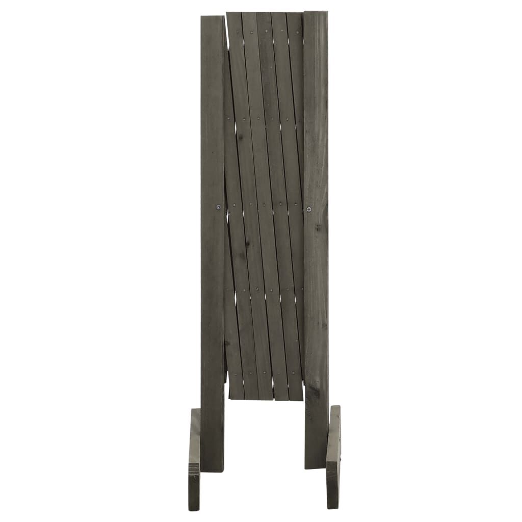 vidaXL Garden Trellis Fence Grey 120x60 cm Solid Firwood