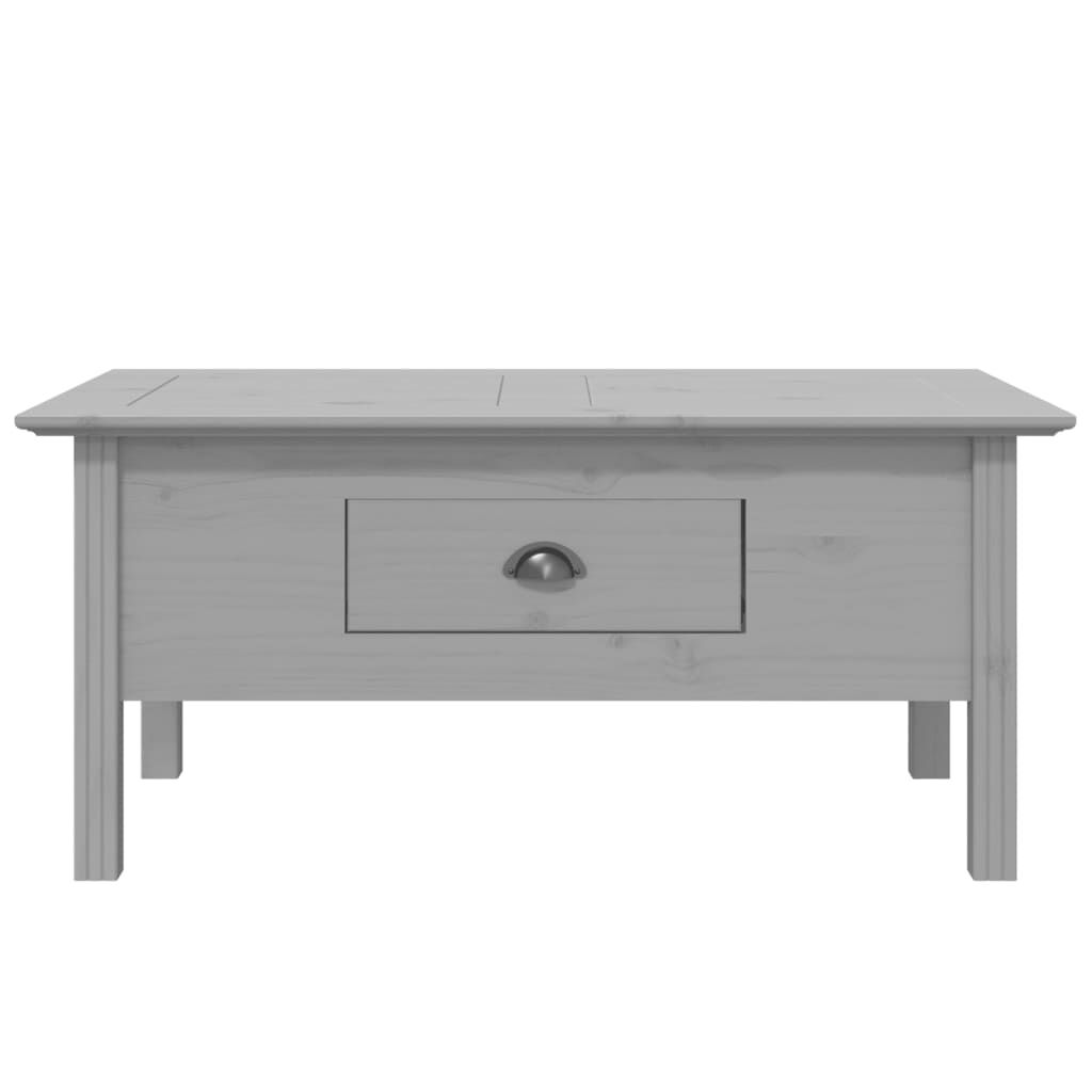 vidaXL Coffee Table BODO Grey 100x55x45 cm Solid Wood Pine