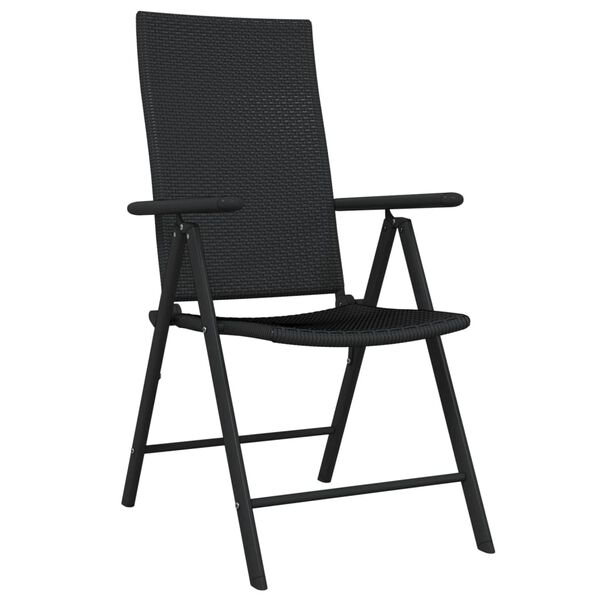 vidaXL 5 Piece Garden Dining Set Black