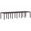 vidaXL Garden Table Brown 350 x 100 x 74 cm Poly Rattan