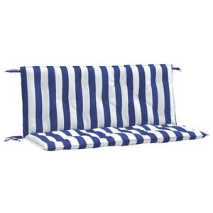 vidaXL Garden Bench Cushions 2pcs Blue&White Stripe 120x50x7cm Fabric