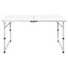 vidaXL Foldable Camping Table Height Adjustable Aluminium 120 x 60 cm
