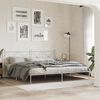 vidaXL Metal Bed Frame without Mattress with Headboard White 193x203cm