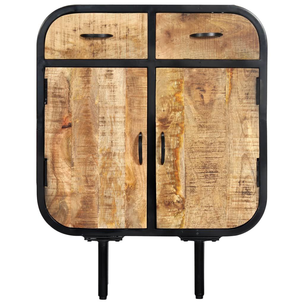 vidaXL Sideboard 60x30x75 cm Solid Mango Wood and Iron