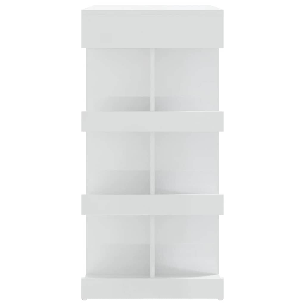 vidaXL Bar Table with Storage Rack High Gloss White 100x50x101.5 cm