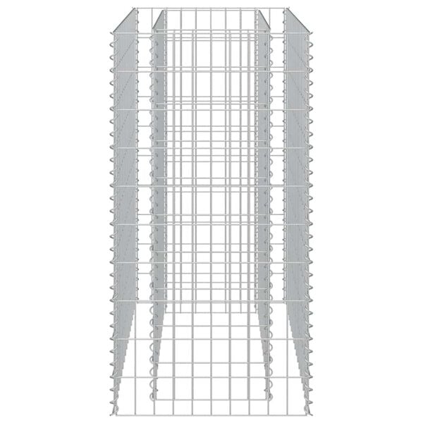 vidaXL Gabion Raised Bed Galvanised Steel 90x50x100 cm