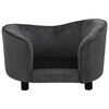 vidaXL Dog Sofa Dark Grey 69x49x40 cm Plush