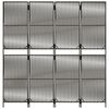 vidaXL Room Divider 4 Panels Grey Poly Rattan