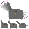vidaXL Stand up Massage Recliner Chair Dark Grey Fabric