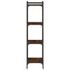 vidaXL Bookcase 4-Tier Brown Oak 40x30x120 cm Engineered Wood